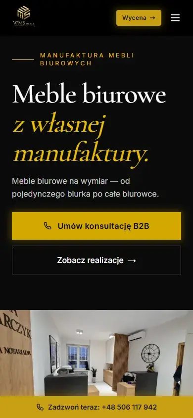 WMS MEBLE — podgląd strony