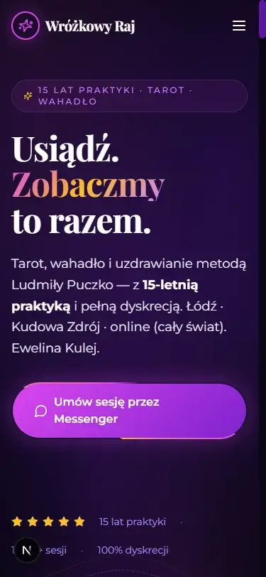 Wróżkowy Raj — podgląd strony